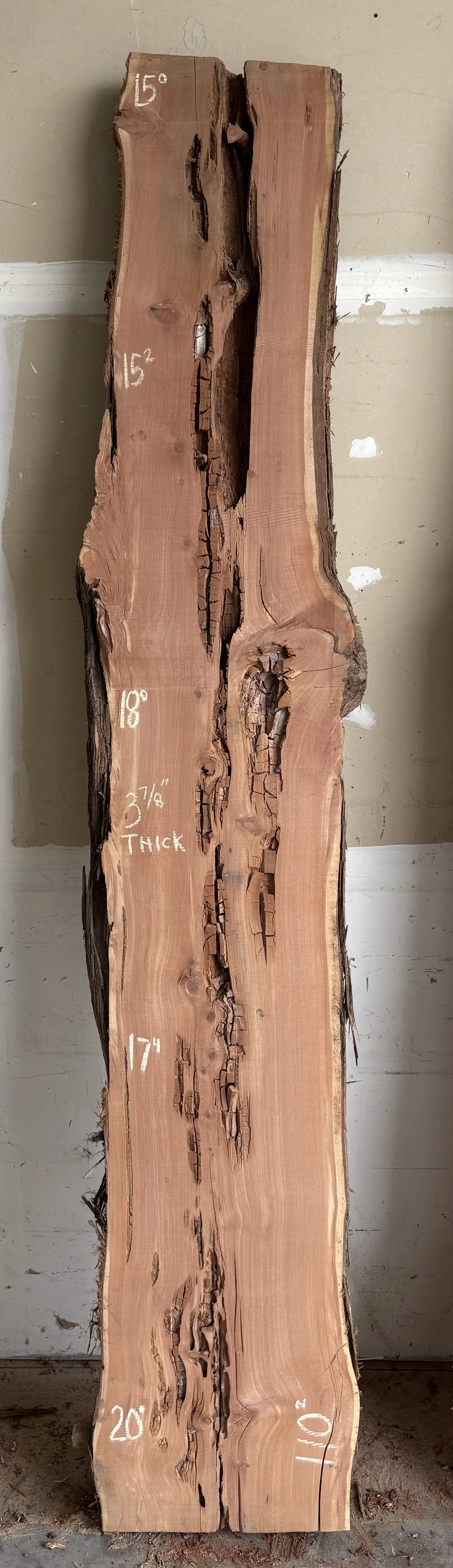 Cedar Slab A — Cedar live edge slab photo 1
