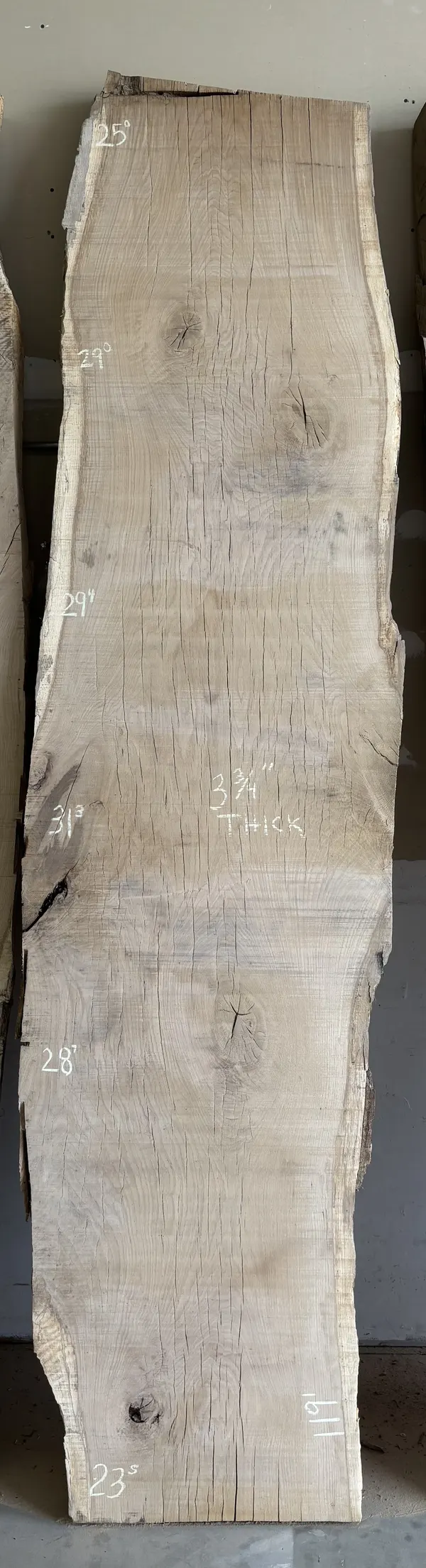 White Oak Slab A — Oak live edge slab