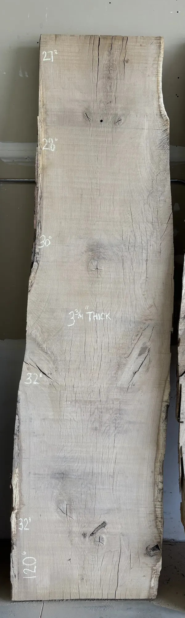White Oak Slab B — Oak live edge slab
