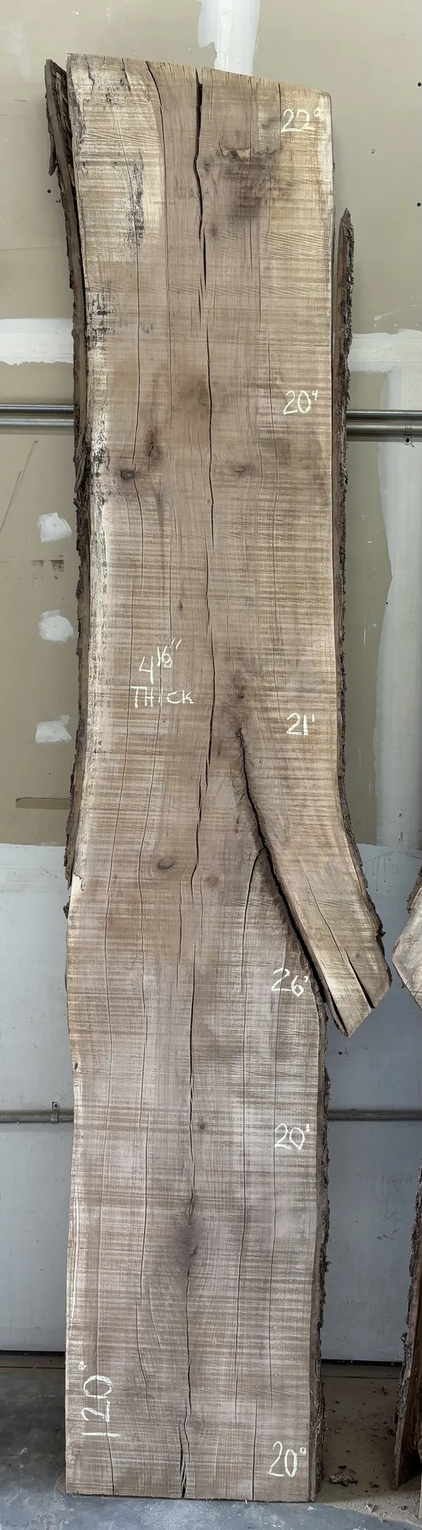 Hickory Slab A — Live Edge Slabs live edge slab